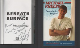 Beneath the Surface / SIGNED / Michael Phelps / Hardcover Swimming Olympics 2004 - £109.11 GBP