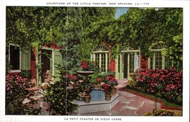 Vintage 3.5x5.5 Postcard Courtyard Of The Little Theater New Orleans, LA - £2.31 GBP