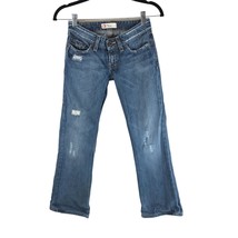 BKE Womens Jeans Star 18 Distressed Boot Cut Low Rise 24 HEMMED - £15.09 GBP