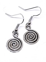 Swirl Spiral Earrings Bohemian Ethnic Womens Ladies Drop Dangle Jewellery Gift - £2.97 GBP