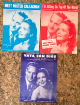 Lot of 3 Vintage Les Paul &amp; Mary Ford Sheet Music-Mid Century Music-Cove... - $14.96