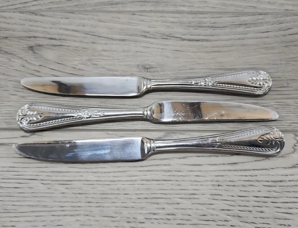 Pfaltzgraff Stainless Abigail New French Solid Dinner Knife - Set of 3 - $12.59