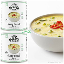 2 Pack Augason Farms Cheesy Broccoli Soup Mix 3 lbs 5 oz Emergency MRE Meal Food - £59.26 GBP