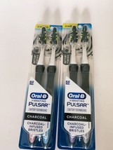 Oral-B Pulsar Battery Vibrating Toothbrush  Charcoal Infused Bristles Soft lot - £22.81 GBP