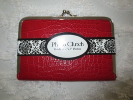 New TRI-COASTAL Design Red Photo Clutch - Holds 16 - 4&quot; X 6&quot; Photos - £9.59 GBP