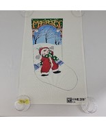 Handpainted Needlepoint Canvas Mary Engelbreit XMAS Stocking JUMBO 23&quot; 1... - $275.00