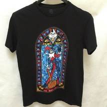 DC Comics T Shirt Harley Quinn Joker Stain Glass Black Batman Short Sleeve - £13.85 GBP