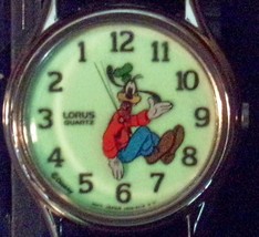 Disney Lumbrite Glows in the Dark Lorus Backwards Goofy Watch! New! - £241.11 GBP