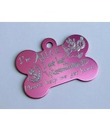 ALICE IN WONDERLAND STYLE PERSONALISED BONE DOG TAG GOT LOST IN WONDERLAND - $374.40 MXN