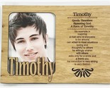 TIMOTHY Personalized Name Profile Laser Engraved Wood Picture Frame Magnet - $9.90