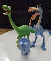 Lot X3 Disney Pixar The Good Dinosaur Arlo, Bubbah &amp; Tomy Figures - £17.42 GBP