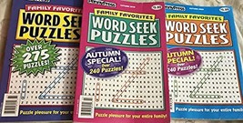 Lot of 3 Penny Press Family Favorites Word Seek Search Circle Puzzles Books Volu - £29.24 GBP