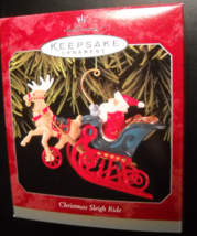 Hallmark Keepsake Christmas Ornament 1998 Christmas Sleigh Ride Die Cast Metal - £6.26 GBP