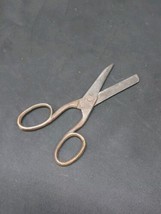 Antique 1800s BOOKBINDER Scissors Shears Riveted Hand Forged MAKER MARKED  - $21.29