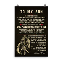 Poster Gift for Son from Dad Knight Warrior Poster Inspiration Quotes Poster - £20.07 GBP+