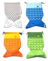 Mermaid Canvas Backpack Color Your Own Tote Bag  Girls&#39; Mermaid Tote Bags  - £10.30 GBP+