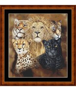 BIG CATS HEADS -  pdf x stitch chart Original Artwork ©  Steven Michael ... - $12.00