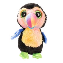TY Beanie Boos BEAKS the Toucan Plush 6&quot; Stuffed Animal Ty Silk Colorful Black - £6.84 GBP