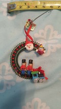 Vintage 1989 Enesco Santa Clown, Soldiers, Train, Train Track Ornament - $7.91