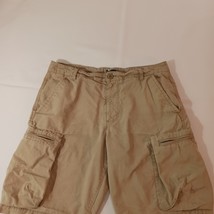 Nike Cargo Shorts Men&#39;s Khaki Size 34 Man Rip Stop Woven Performance 613... - $19.79