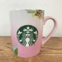 Starbucks 2020 Thankful 10 oz Pink Floral Tropical Spring Coffee Mug Cup - £21.49 GBP