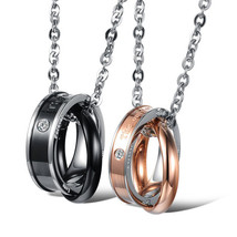 Matching His and Hers Pendants Necklaces Set for 2 - £15.23 GBP