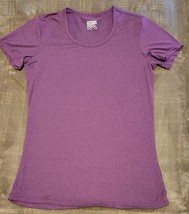 Women&#39;s 32 Degrees Cool Short Sleeve Purple Scoop Neck Athletic Shirt Sz M - £3.78 GBP