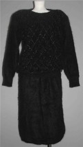VTG Fully Fashion Full Front Teardrop Beads Angora Blend Sweater &amp; Skirt... - $3,089.40 MXN