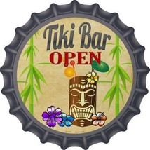 Tiki Bar Open Novelty Metal Novelty Metal Bottle Cap BC-815 - £17.22 GBP