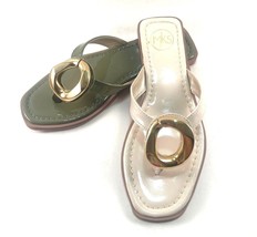 Makers Macarena-53 Patent Flat Slip On Thong Flip Flops Choose Sz/Color - $22.00