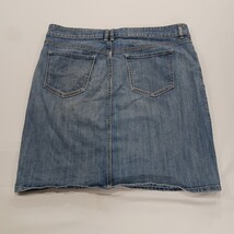 Old Navy RN#54023 Women's Blue Cotton Blend Denim Skirt Pockets Size 16 image 14