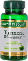 Nature's Bounty Turmeric Curcumin Caps 60 ct Green 15417 - $14.99