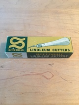 Vintage 50s/60s Linoleum Cutters Tool Set and Block Printing Booklet image 8
