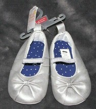 Baby Girl Carter&#39;s Just One You Silver Gray Glitter Shimmer Dress Shoes ... - $221.75 MXN
