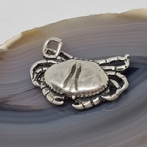 925 Sterling Silver - 3D Crab Charm Pendant Cancer Zodiac Symbol - £15.22 GBP