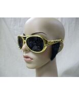 Gold Elvis Style Costume Glasses w/ Black Sideburns Rockstar King Rock 5... - $179.24 MXN