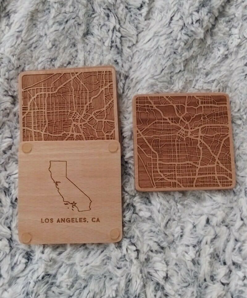 Primary image for Greenline Goods Beech Wood Coasters - Wooden Coaster Set for Los Angeles, CA