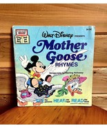 Walt Disney Vintage Read-Along Mother Goose Rhymes No Cassette 1979 DC 24 - $19.99