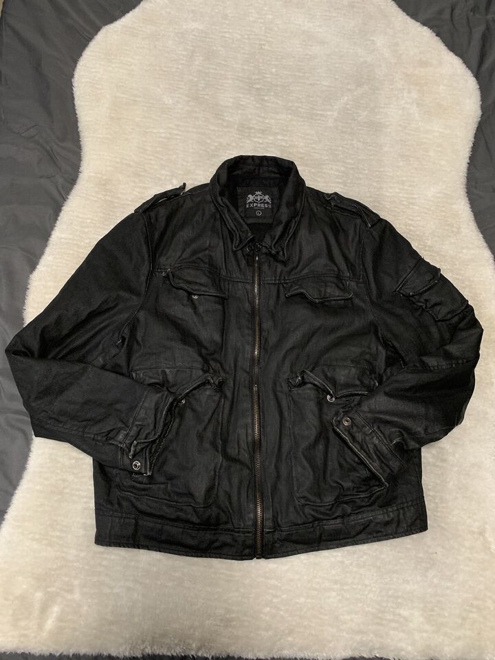 Express leather jacket men top