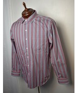 Tommy Bahama Cotton/Silk Pink Navy White Checkered Long Sleeve Shirt - M... - $58.40 CAD