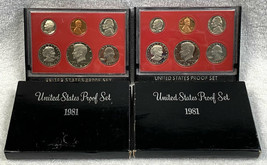 1981-S United States Proof Set (2) TYPE 2 All Coins Clear S - £350.28 GBP