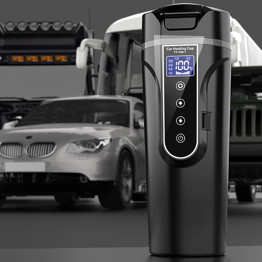 12V/24V Car Heated Smart Mug with Temperature Control Intelligent Heatin... - £39.69 GBP