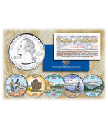 2005 US Statehood Quarters COLORIZED Legal Tender 5-Coin Complete Set w/... - £12.66 GBP