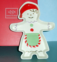 Lenox Gingerbread Condiment Server Girl Shaped Candy Dish or Dip 8.5"L New - $23.66