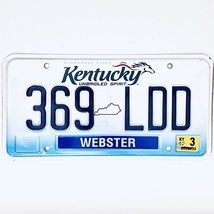  United States Kentucky Webster County Passenger License Plate 369 LDD - $18.80