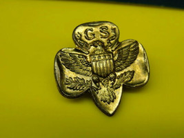 GSA Small Brass Girl Scouts of America Eagle Shield Membership Vintage - £11.88 GBP