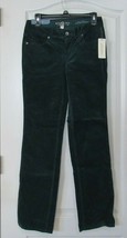 NWT Sonoma Goods For Life Corduroy Straight Leg Pant Pine Women&#39;s Sz 2 M... - $17.19