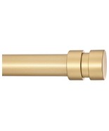 BRIOFOX Gold Adjustable Modern Curtain Rods 1 Inch for Windows 28 to 48 ... - $37.61