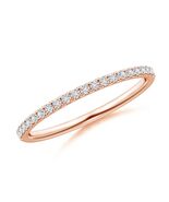 ANGARA 0.22 Ct Pave-Set Diamond Half Eternity Wedding Ring in 14K Solid ... - $872.10