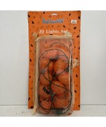 Vintage String Lights 10 Plastic Blow Mold Halloween PUMPKINS / JACK-O-L... - £11.62 GBP